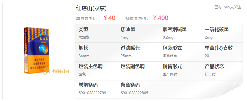 2021年紅塔山雙享多少錢 紅塔山雙享香煙價格表圖