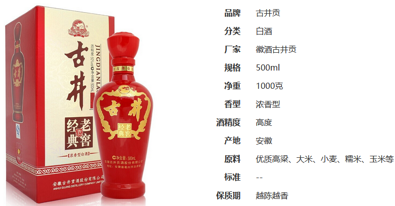 古井貢酒經(jīng)典老窖多少錢(qián)一瓶 古井貢酒經(jīng)典價(jià)格表