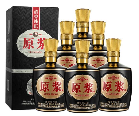 汾酒原浆52度475ml,汾酒原浆53度475ml 汾酒清香纯正原浆20 53度475ml 价格:76元 汾酒珍藏原浆a6 53度475ml