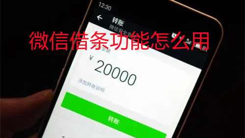 微信借條功能怎么用-微信借條小程序在哪里