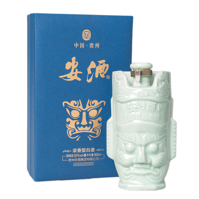 貴州安酒52度臉譜濃香型500ml單瓶