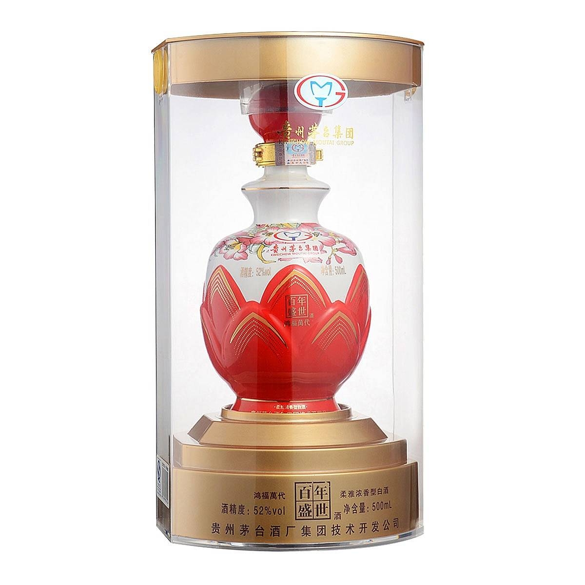 貴州茅臺集團百年盛世鴻福萬代口感濃香型52度白酒500ml單瓶裝