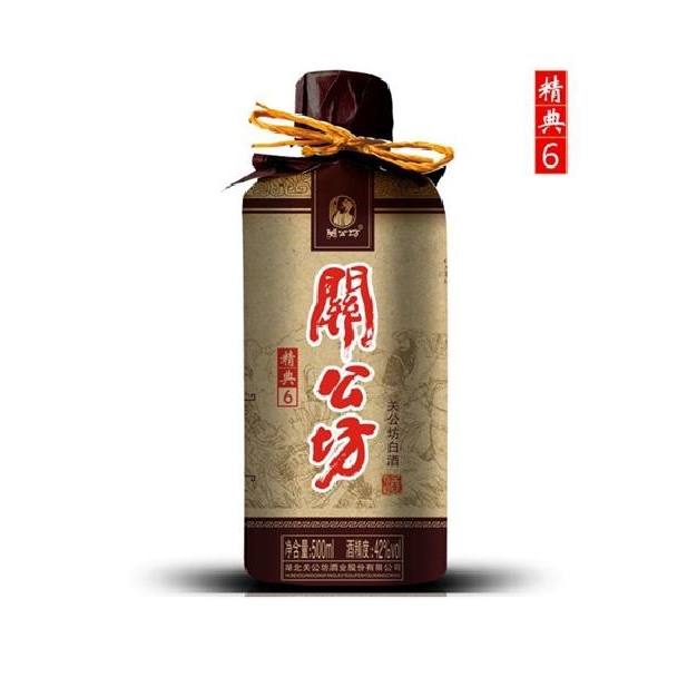 湖北稻花香酒42度精典6濃香型500ml單瓶裝
