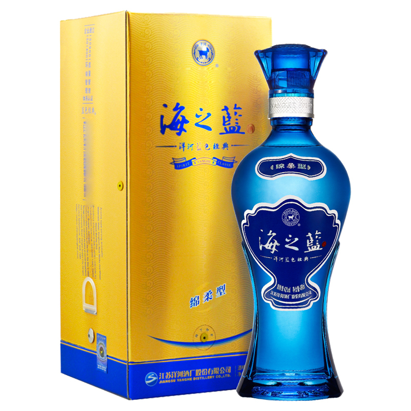 洋河蓝色经典42度海之蓝浓香型480ml单瓶装
