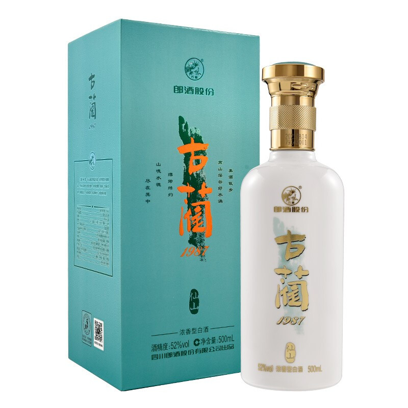 郎酒古藺1987仙山52度濃香型白酒500ml單瓶裝