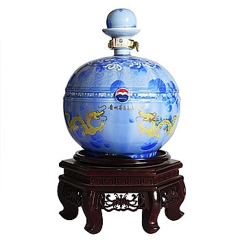 [A]貴州茅臺集團(tuán)吉祥如意藍(lán)之夢工藝酒口感醬香型52度白酒2000ml壇裝