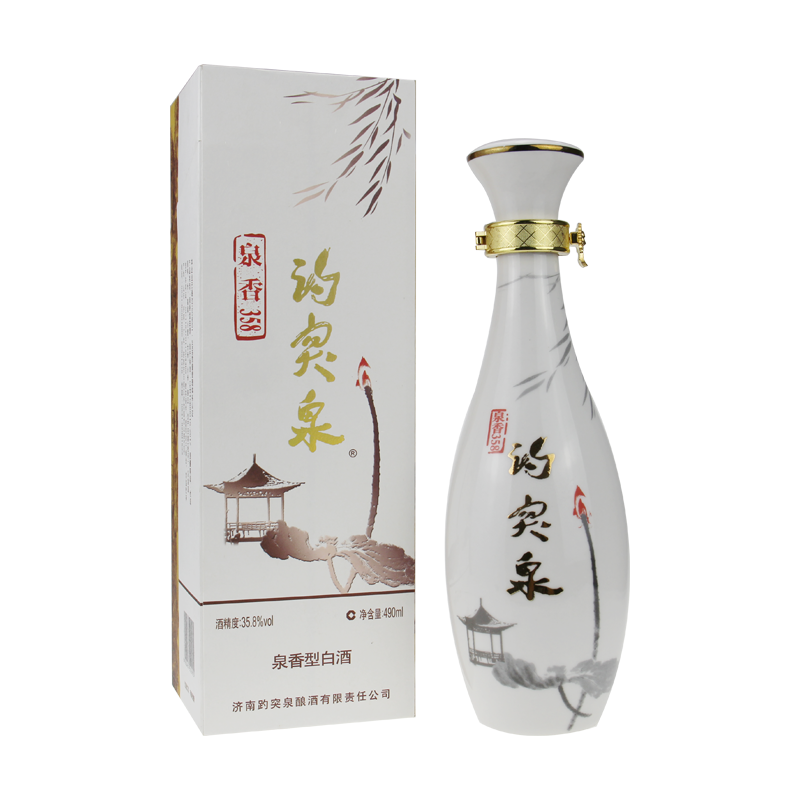 趵突泉白酒358度泉香358浓香型490ml单瓶