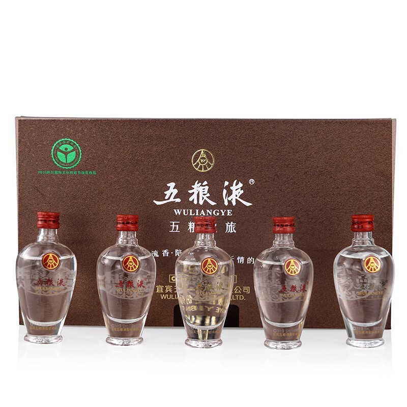 五糧液五糧之旅歲月流香口感濃香型50度白酒50ml單瓶裝