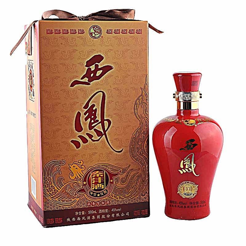 陜西西鳳秦灃酒口感濃香型45度白酒500ml單瓶裝