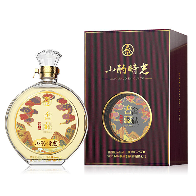 五糧液生態(tài)釀酒小酌時(shí)光·奢藏(蛹蟲草酒)口感濃香型52度白酒666ml單瓶裝
