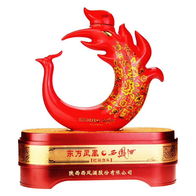 陜西西鳳酒東方鳳凰鴻運(yùn)當(dāng)頭口感鳳香型45度白酒500ml單瓶裝