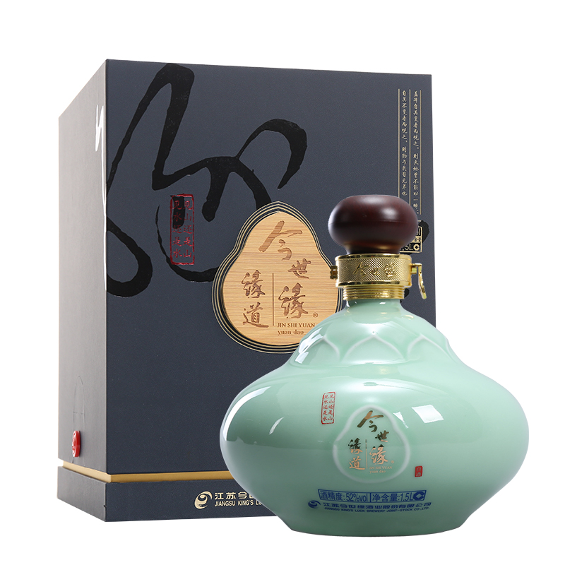 2021年今世緣 緣道52度幽雅醇厚型白酒1500ml單瓶裝