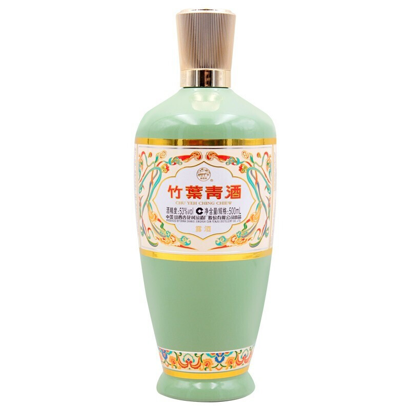 山西汾酒竹葉青酒（露酒）口感清香型53度白酒500單瓶裝