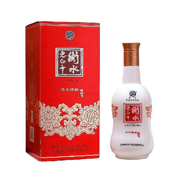 河北省衡水老白干3年經典陳釀口感干香型52度白酒500ml單瓶裝