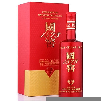四川瀘州老窖國窖1573紅寶石版口感濃香型39度白酒500ml單瓶裝