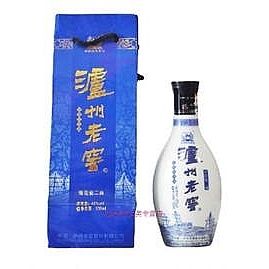 四川瀘州老窖二曲青花瓷口感濃香型45度白酒500ml單瓶裝