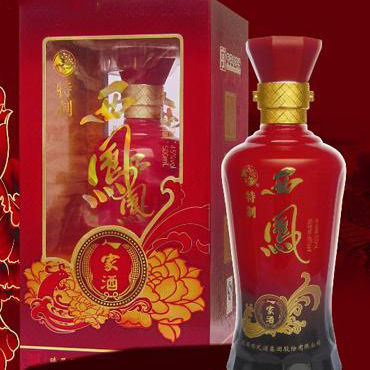 陜西西鳳酒特制人家酒8年（紅瓶）口感鳳香型45度白酒500ml單瓶裝