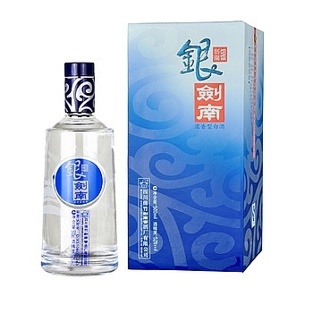 四川劍南春酒銀劍南藍爵口感濃香型52度白酒500ml單瓶裝