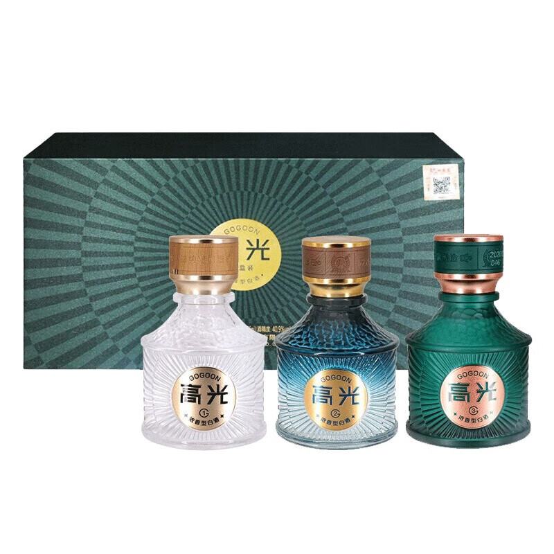 瀘州老窖高光G1 G2 G3 409度濃香型白酒125ml*3禮盒裝