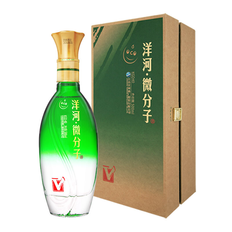 洋河微分子（大v）438度口感綿柔濃香型白酒500ml單瓶裝