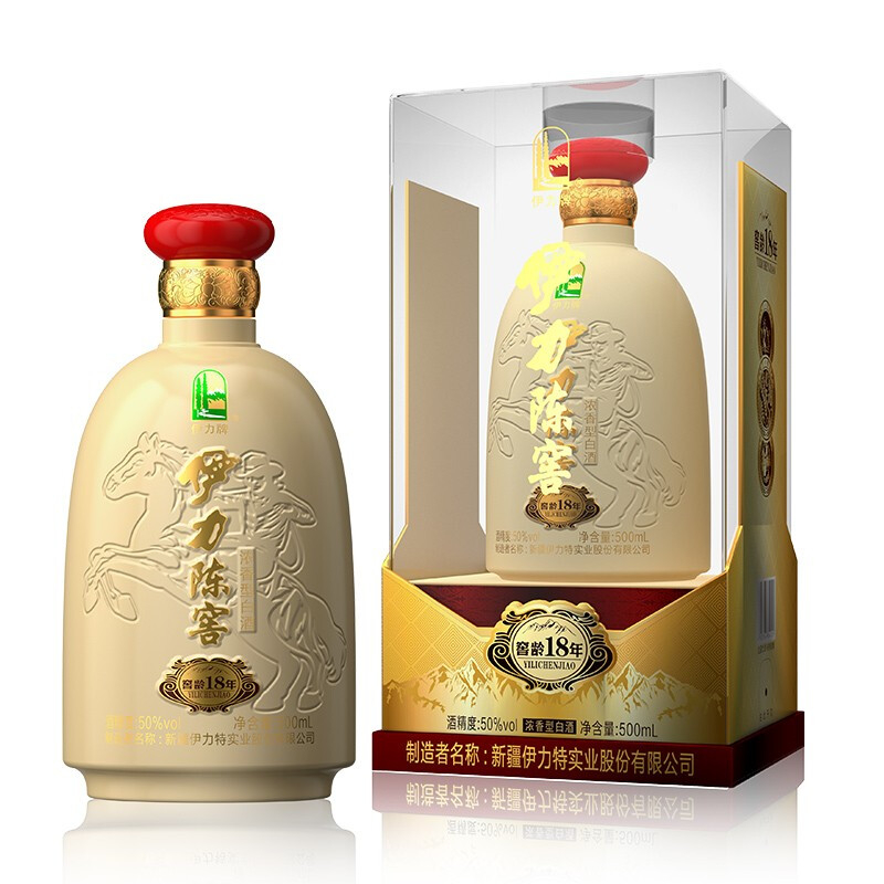 新疆伊力特伊力陳窖窖齡18年50度濃香型500ml單瓶裝