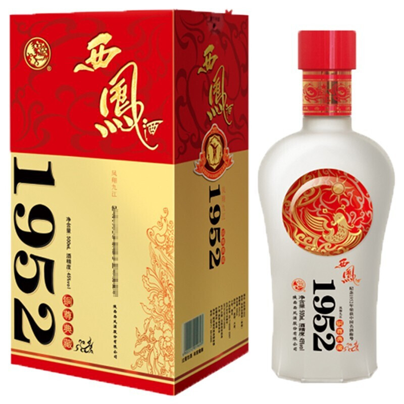 西鳳酒1952銅尊典藏45度鳳香型500ml單瓶裝