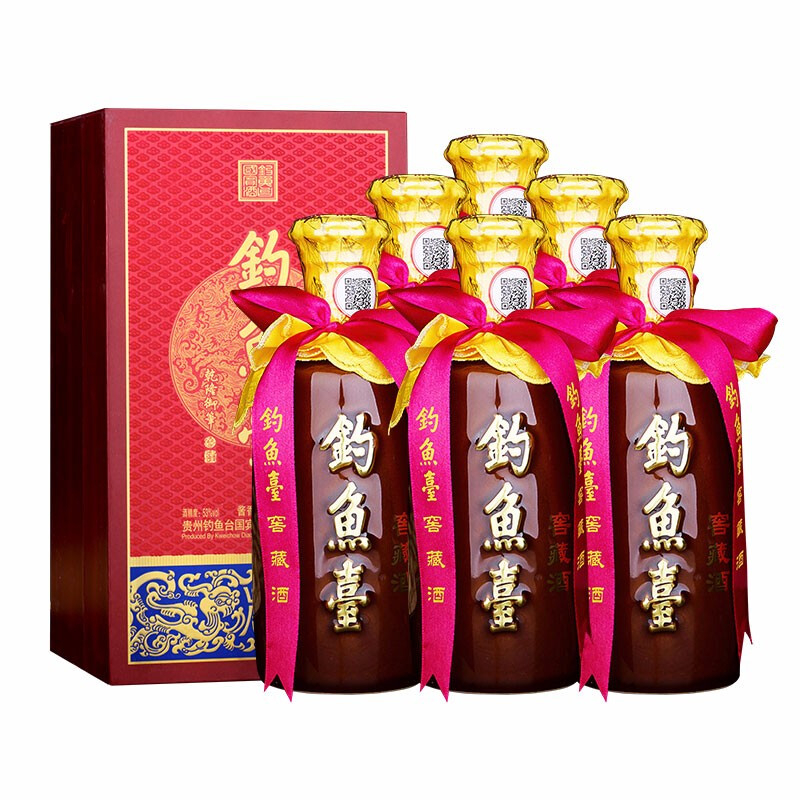 貴州釣魚(yú)臺(tái)國(guó)賓酒窖藏酒53度醬香型500ml單瓶裝