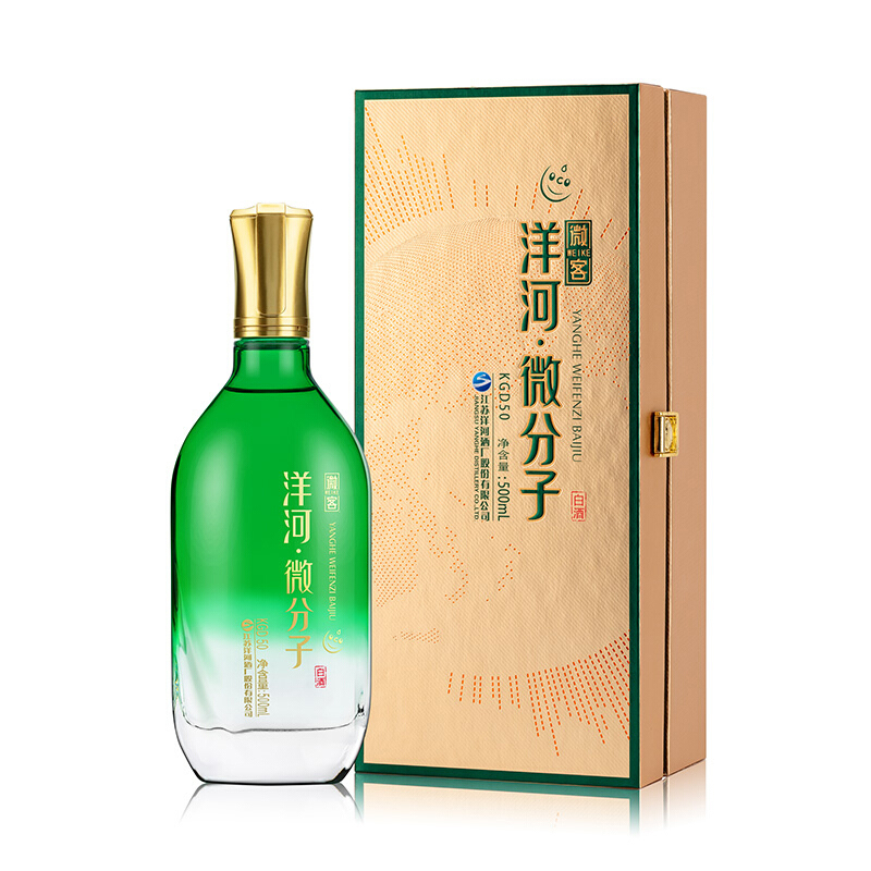 洋河微分子微客V6 438度口感綿柔濃香型白酒500ml單瓶裝