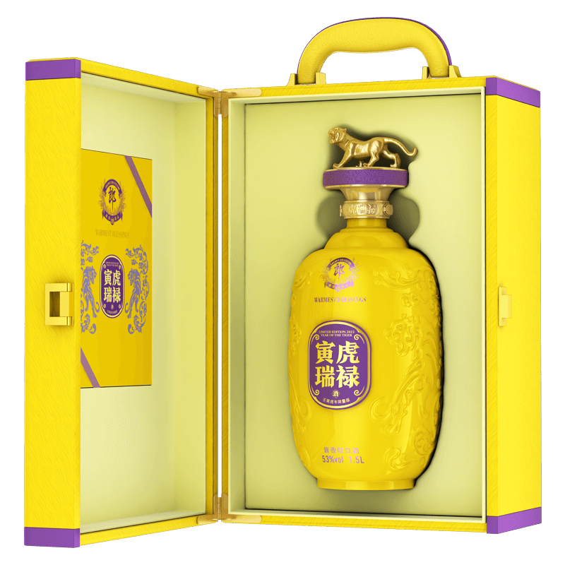 郎酒集團(tuán)寅虎瑞祿紀(jì)念酒53度醬香型白酒1500ml單瓶裝