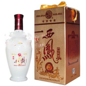 陜西西鳳酒四星吉瑞爾精制口感濃香型50度白酒500ml單瓶裝