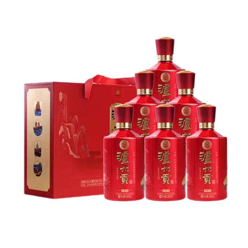 瀘州老窖瀘州貢合家歡52度濃香型白酒500ml