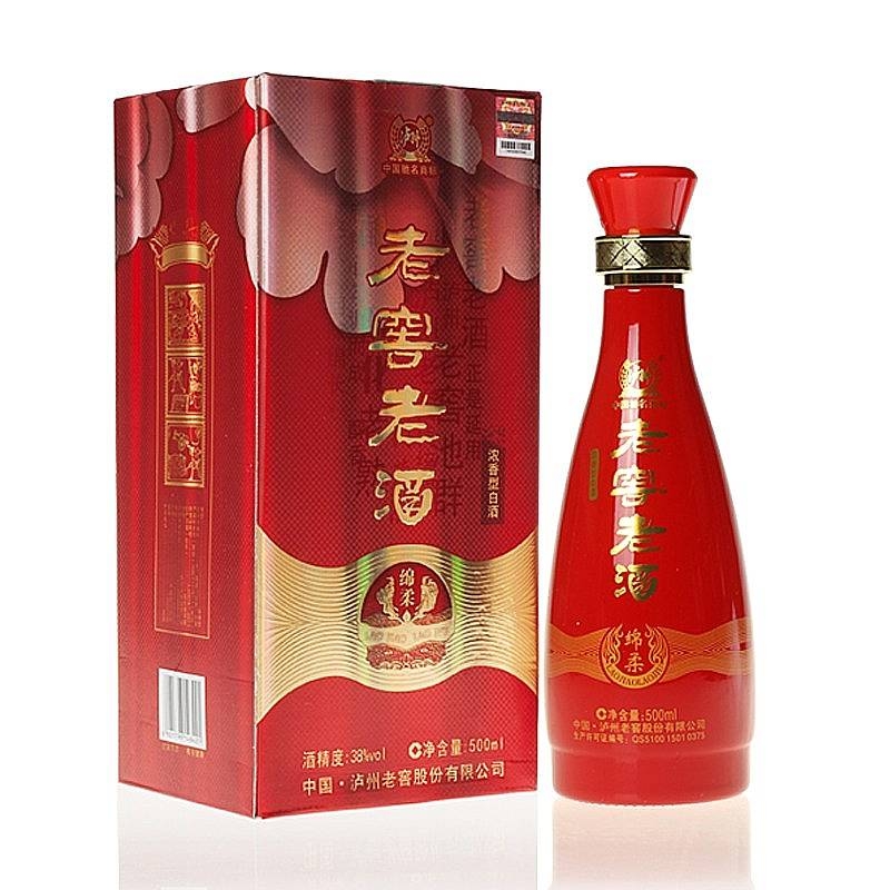 四川瀘州老窖老酒綿柔口感濃香型38度白酒500ml單瓶裝