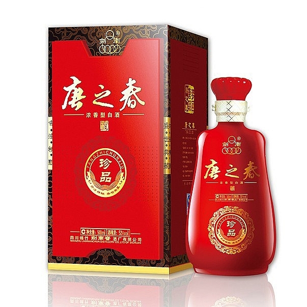 四川劍南春酒唐之春珍品口感濃香型52度白酒500ml單瓶裝