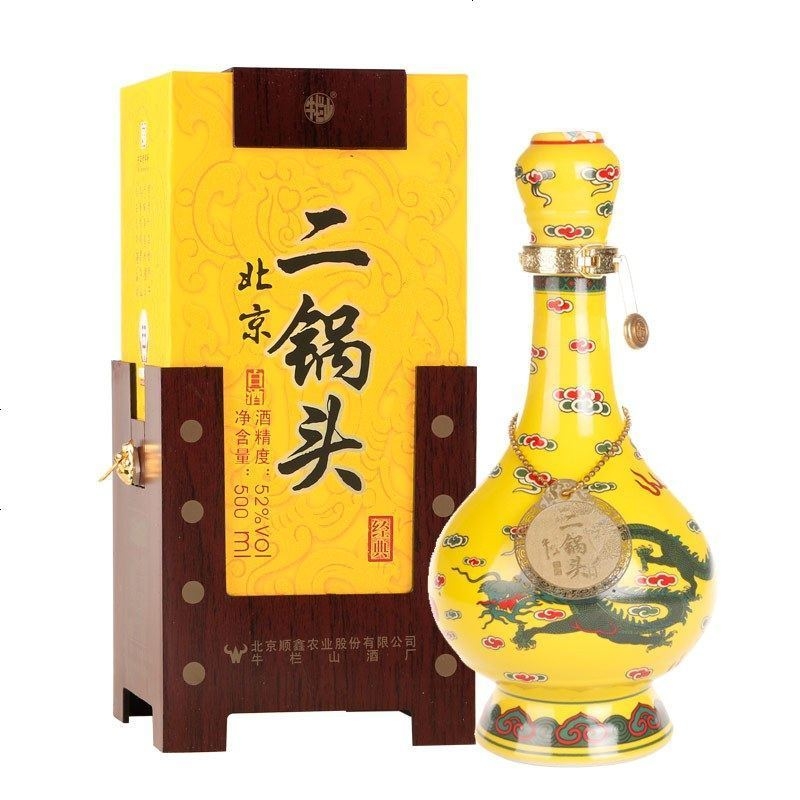 牛欄山52度經(jīng)典黃龍清香型二鍋頭500ml單瓶