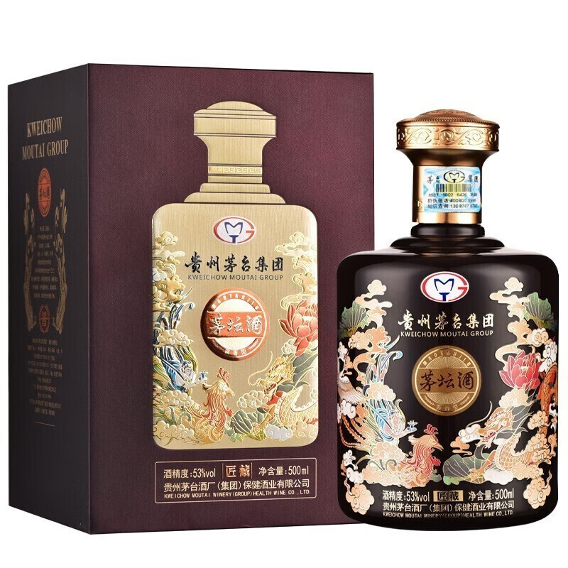 贵州茅台茅坛酒匠藏飞天女神图礼盒53度酱香型白酒500ml价格图表-[口感
