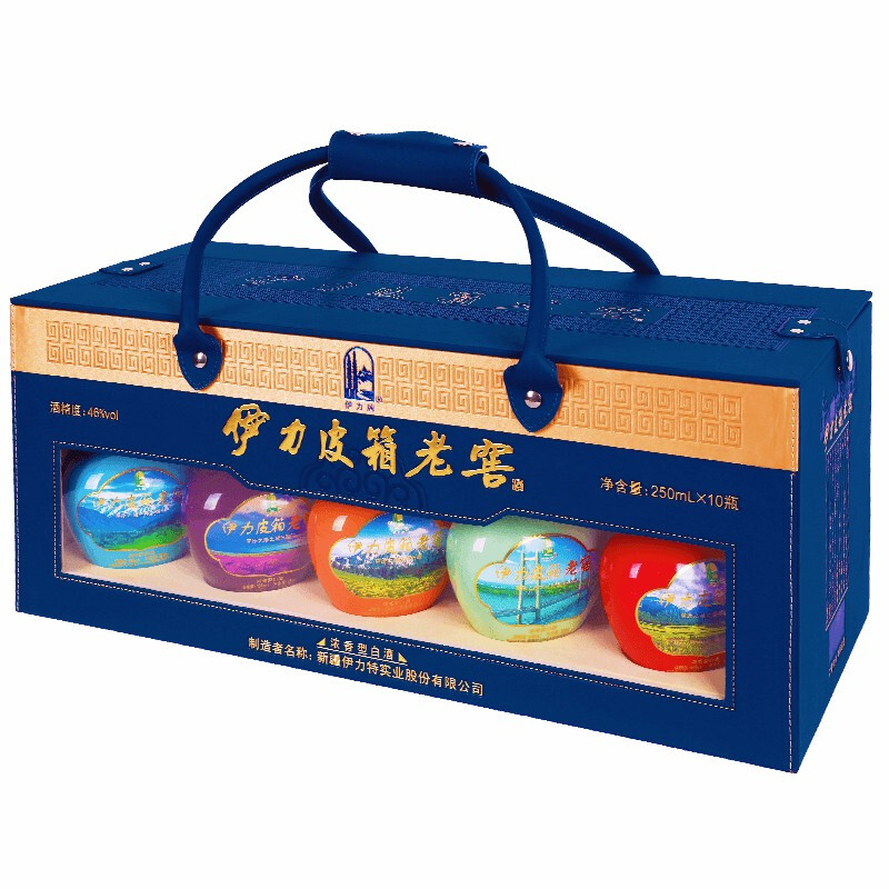 新疆伊力特伊力皮箱老窖46度濃香型250ml單瓶裝