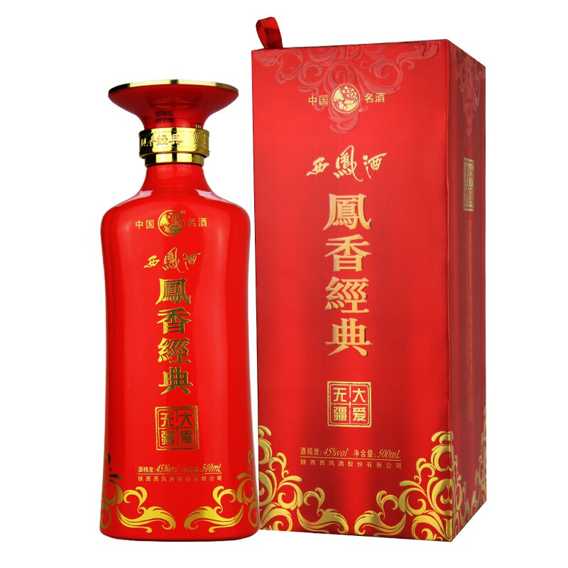 西鳳酒鳳香經(jīng)典大愛無疆45度鳳香型500ml單瓶裝