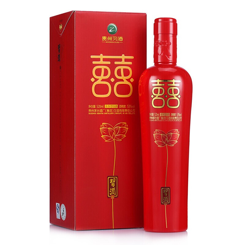 貴州習酒紅習醬雙喜53度醬香型500ml禮盒裝