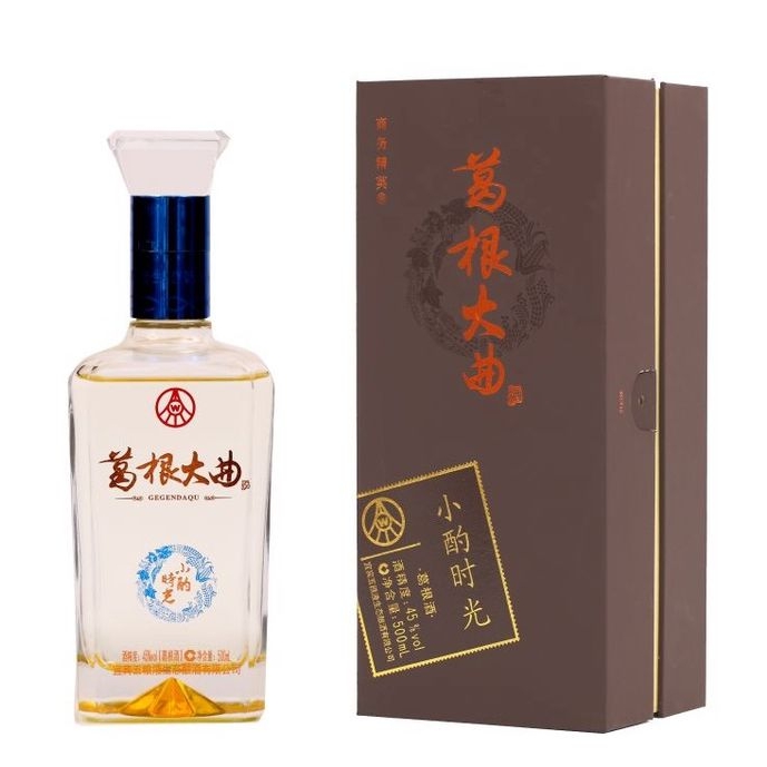 [A]五糧液小酌時光葛根大曲商務精英版口感濃香型52度白酒500ml單瓶裝