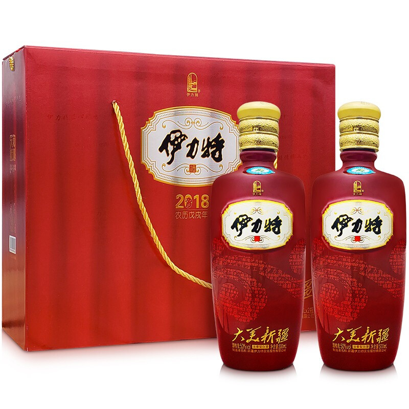 新疆伊力特2018戊戌年大美新疆50度濃香型500ml單瓶裝