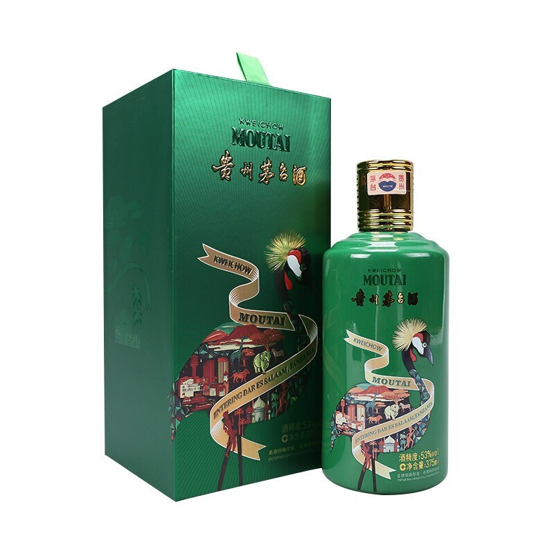 贵州茅台集团走进坦桑尼亚·达累斯萨拉姆小瓶口感酱香型53度白酒375ml单瓶装