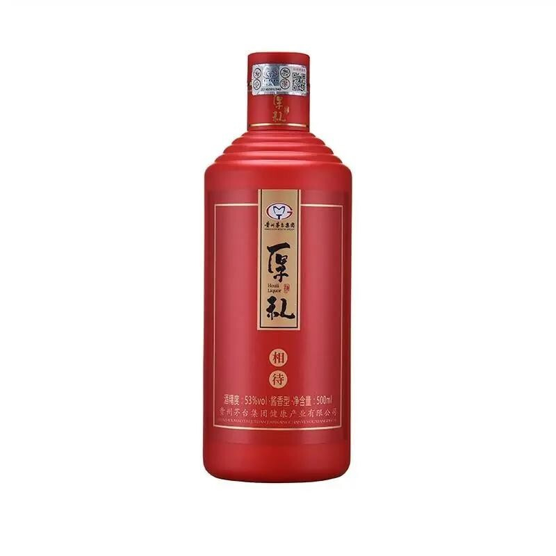 貴州茅臺(tái)集團(tuán)厚禮相待中國紅口感醬香型53度白酒500ml單瓶裝