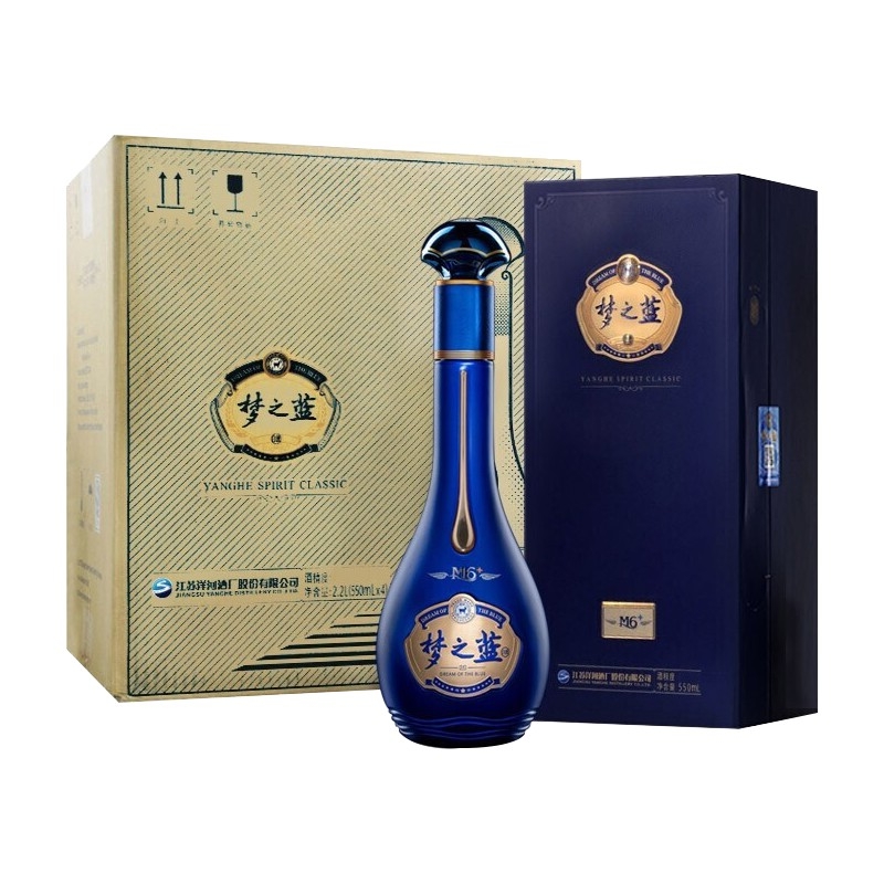 洋河 藍(lán)色經(jīng)典 夢之藍(lán)M6+ 濃香型白酒 52度 550ml*4禮盒裝