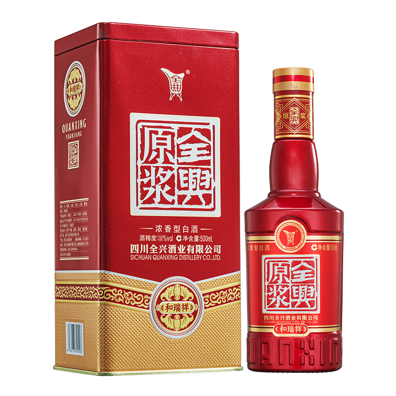 全興大曲原漿和瑞祥52度濃香型500ml單瓶裝