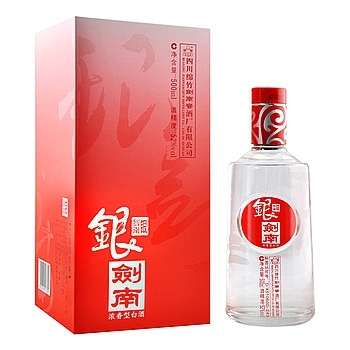 四川劍南春酒銀劍南紅爵口感濃香型52度白酒500ml單瓶裝