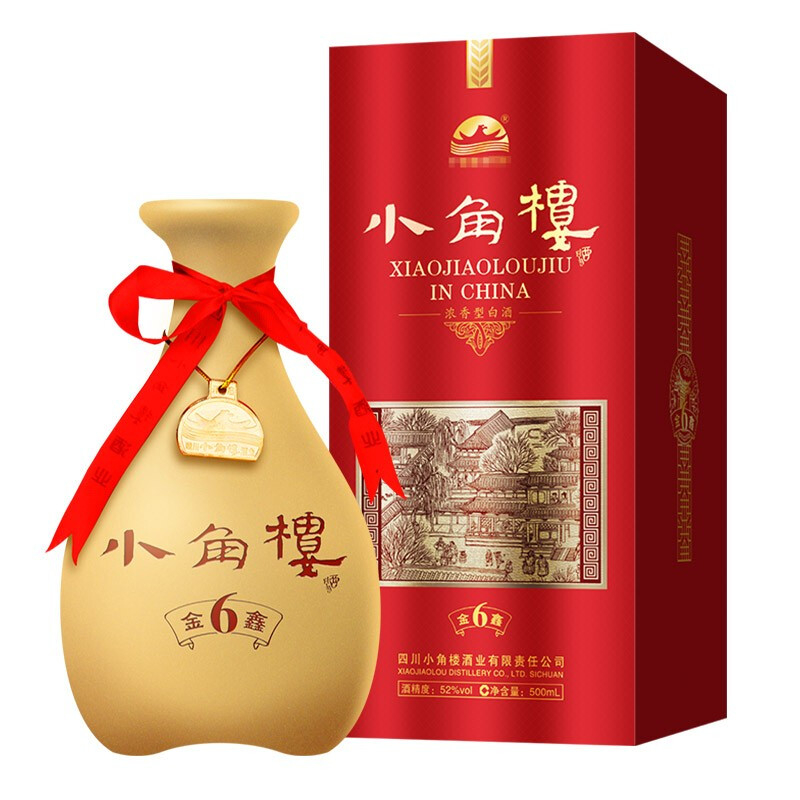 小角樓52度金鑫6濃香型500ml壇裝