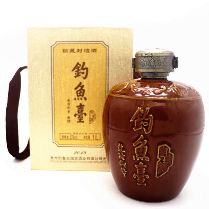貴州釣魚臺(tái)2019年館藏封壇酒53度醬香型1000ml一壇裝