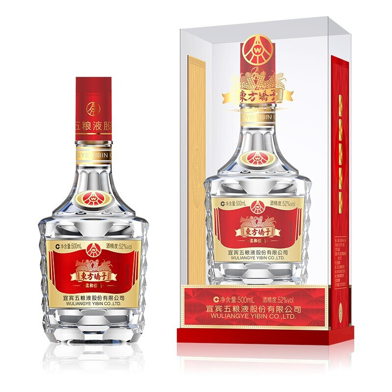 五糧液東方嬌子柔和佳品口感濃香型52度白酒500ml單瓶裝
