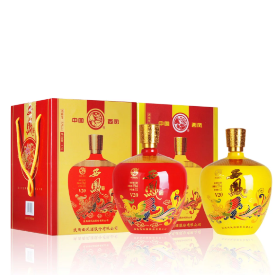 陜西西鳳陳酒V20口感濃香型52度白酒1500ml壇裝