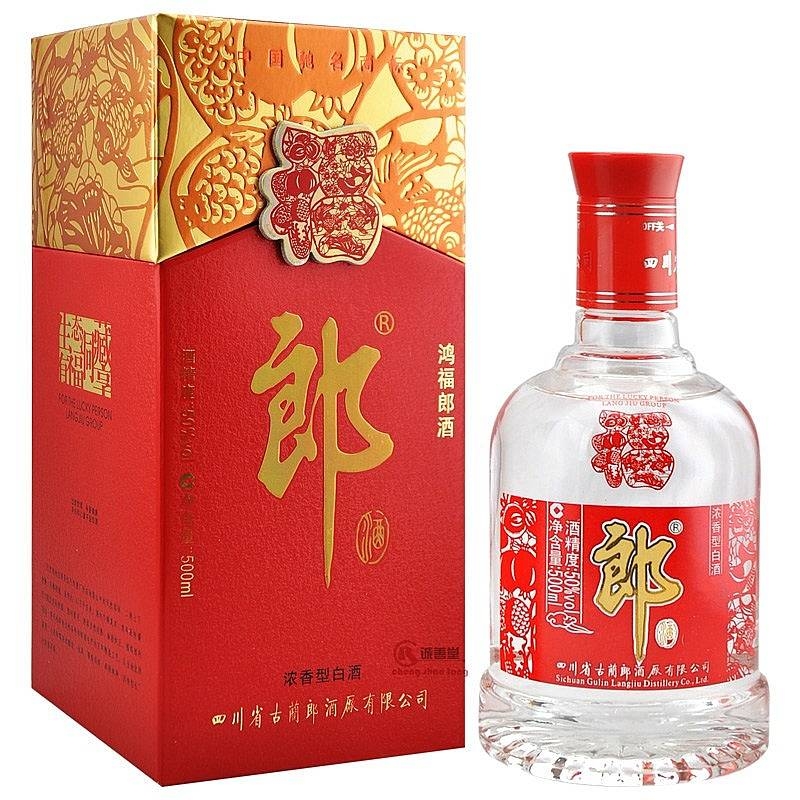 四川郎酒鴻福郎口感濃香型50度白酒500ml單瓶裝